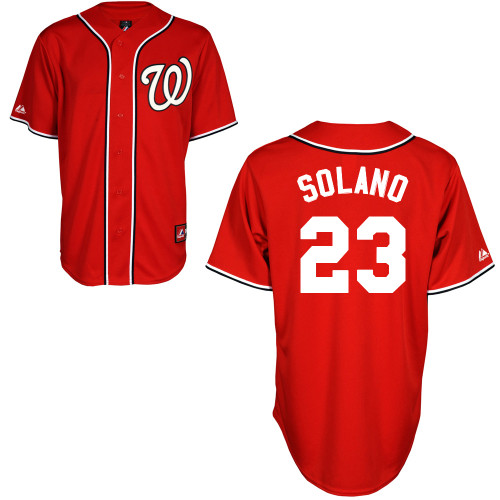 Jhonatan Solano #23 mlb Jersey-Washington Nationals Women's Authentic Alternate 1 Red Cool Base Baseball Jersey